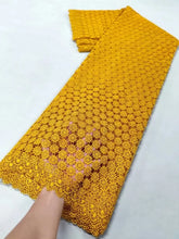 African Milk Silk Fabric With Water Soluble Lace 2025 High Quality Milk Silk Nigerian Mesh Lace Fabric For Wedding Dress