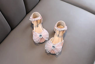 New Spring Kids Shoes Summer Children's Bow Rhinestone Girl Princess Sandals Fashion Baby Non-slip Sandals H795