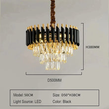Creative Luxury Crystal Chandelier Rectangular Restaurant Pendant Lights Modern LED Living Room Lamp Lustre Home Elegant Fixture