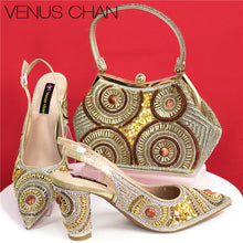 Spot Goods Elegant Streamlined Pointed Toe Women's Shoes Matching Flower Basket Handbag Party Women's Shoes And Bag Set