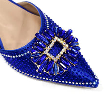 2025 Nigerian Women's Party Shoes and Bags Medium Heel Pointed Toe Elegant Party Footwear With Matching Color Handbag for Women