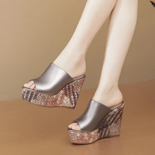 Women Wedges High Heels Slippers Women Designer Platform Sandals Trend Comfortable Slip on Slippers 2024 New Summer Slides Women