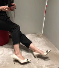 2022 Women Party Bridal Wedding Shoes Luxury Pumps Metal Plate Glitter High Heels Ladies Stiletto Dress Pointed Toe Bombas Mujer