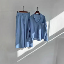 Women's Retro Cotton Linen Shirt Set High Waist Loose Pants Two Piece Suit Traditional Chinese Style Clothing Ensemble