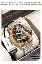 BINBOND Lurury Men's Watches Trend Fashion Original Quartz Watch for Man Flywheel Style Chronograph Waterproof Moon Phase Dress
