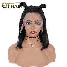 Brazilian 13*4 Lace Front Wig Short Human Hair Wigs Remy Hair 4*4 Lace Short Bob Straight Wig Wigs for Women Swiss Lace QT Hair
