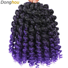Ombre Jumpy Red Ginger Wand Curls Crochet Hair 1B 27 30 350 613 Purple Grey Colors jamaican twist braiding Hair 20 Strands/Pack