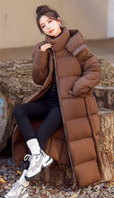 Women's New Winter Parkas Long Down Padded Jacket Hooded thick Warm