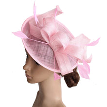 Formal Women Wedding Chuch Hat Bride Mariage Chapeau Ladies Party Occasion Derby Fascinator Sinamay Hat With Headband Accessory