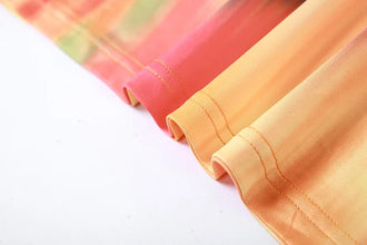 BWQ Colorful Tie-dye O-neck Maxi Dress Women Hipster Topstitch Patchwork Sleeveless Slim Robe Female Streetwear Vestido