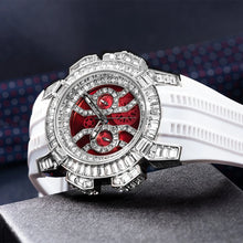 MISSFOX New Red Quartz Watch For Men Luxury Hip Hop Streetwear Clock Waterproof watches AAA Quartz Men's Wristwatches