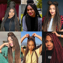 Synthetic Braided Wig Synthetic Hair Lace Front Wigs Box Braided Wigs for Black Women 36 Inches Micro Braids Wigs with Baby Hair