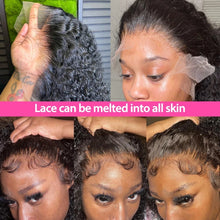 Wear And Go Glueless Wig Short Kinky Curly Bob Frontal Wig 12A Malaysian Lace Front Human Hair Wigs Wet And Wavy Water Wave Wig