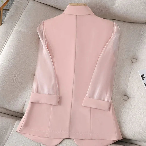 2024 New Blazer Women Suit Jacket Female Feminine Blazers Notched Collar Business Suit Elegant Office Ladies Blaser Outwear