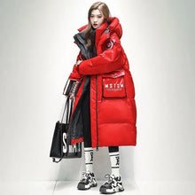 Women's Glossy Waterproof Thick Loose Outerwear Warm Parka Snow Down Jacket