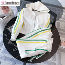 Spring and Autumn New Casual Sports Set for Women, Fashionable and Western Style Street Explosion Running Hoodie Two Piece Set