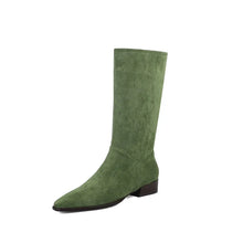 Fashion Knee Length Women's Frosted Leather Long Boots