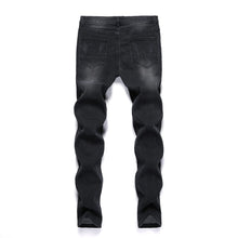 2025 New Fashion Street Style Ripped Skinny Jeans Men Vintage wash Solid Denim Trouser Mens Casual Slim fit pencil denim Pants
