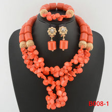 Traditional Nigerian Wedding Artificial Coral Beads Bridal Jewelry Sets African Beads Jewelry Necklace Set