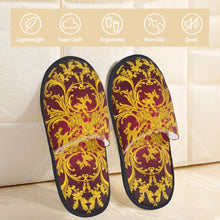 Custom Queen Of Absolutely Everything Gold Baroque Soft Memory Foam House Slippers Women Comfy Warm Anti-skid Sole Slipper