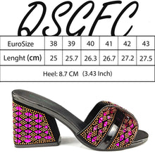 QSGFC Italian Fashion Banquet Shoes and Bags African Women's Hand Bags with Rhinestone Decoration and Women's High Heels