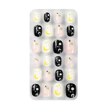 24Pcs/Set Kids Candy Flower Cute Fake Nails Detachable Full Cover False Nails Press On Nails Children Girls Nail Decoration Gift