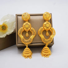 Bohemia Long Tassels Earrings African Dubai Gold Color Drop Earrings For Women Pendant Stud Earrings Wedding Jewellery Gifts