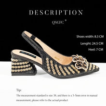 QSGFC Italian Design Clutch Dual Use Full Diamond High Heels Exquisite Gift-Box  And High Heels For Party Women Shoes