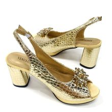Italian Rhinestone Decoration Women's Shoes And Bag Set