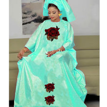 Bazin Rich Dresses For Women Traditional African Evening Gowns For Party And Wedding With Headscarf