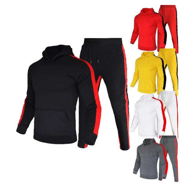 Men's Two Piece Color Block Tracksuit