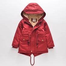 Winter Kids Clothes Plus Velvet Thicken Warm Jacket for Girls Casual Zipper Boys Outerwear Solid Versatile Children's Clothing