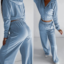 Two-Piece Set for Women 2024 Spring Tracksuit Denim Style Long Sleeve Pocket Button Design Shirt & Elastic High Waist Pants Set