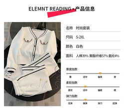 Spring and Autumn High End Casual Sports Set Women's Western V-neck Top Wide Leg Pants Two Piece Setj Uicy Corture Tracksuit