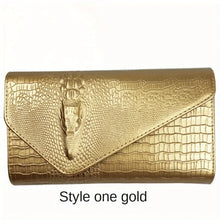 Women's stylish clutch bag Large capacity crocodile print crossbody shoulder bag