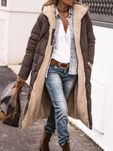 Winter Hooded Quilted Women's Solid Reversible Long Sleeve Thick