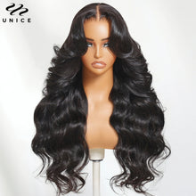 UNICE Hair 13x4 HD Lace Wigs Drawstring Cap Real Scalp Loose Wave Human Hair Wig Pre Plucked Pre Cut Pre Bleached Glueless Wig