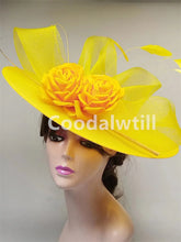 Big Flower Fascinators Hat Headpiece Women Kentucky Church Millinery Cap Ladies Derby Feather Pillbox Fascinator Hats