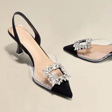 Spring and Autumn Fashion New Sexy Banquet Comfortable Crystal Transparent Solid Color Pointed Toe Women's High Heels
