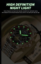 BINBOND Lurury Men's Watches Trend Fashion Original Quartz Watch for Man Flywheel Style Chronograph Waterproof Moon Phase Dress