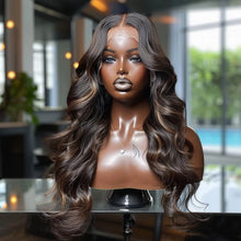13x6 Body Wave Highlight Lace Front Synthetic Ombre 13x4 Lace Frontal Wigs Honey Blonde Colored Wigs For Women