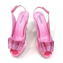 High Quality 2024 Newst Hot Selling Pointed Toe Slingback Sandals with Bag Set in Coffee Color For Women Wedding Party