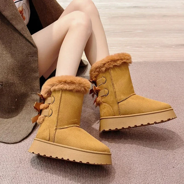 Women's Snow And Winter Plush Platform Outdoor Warm Boots