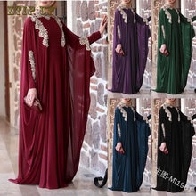 Ramadan Luxury Muslim Fashion Bat Sleeve Moroccan Turkiye Dubai Dress Middle East Arab Dress Sequins Golden Velvet Long Dress