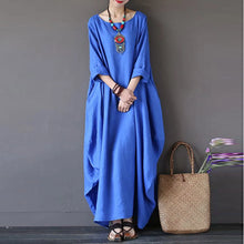 Plus Size Casual Loose Summer Dresses For Women 2025 Elegant Cotton Linen Women's Tunic Shirt Dress Female Holiday Maxi Dress