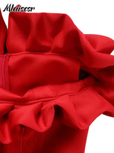 Mlaiscsr African Off the Shoulder Ruffles Black Mermaid Dress for Woman Elegant Luxury Birthday Evening Wedding Dinner Vestidos