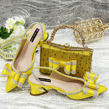 Women's Low Heels Shoes and Bags Italian Set