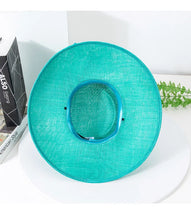 Luxury Blue Sinamay Church Hat For Women Elegant Feather Wedding Bridal Bowler Hats Cocktail Party Derby Cap Chapeau Femme