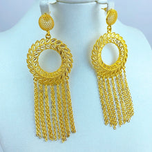 Indian Earrings for Women Design Tassel Drop Earrings 24k Gold Plated Dubai African Party Earrings Accessory for Weddings Gifts