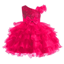 Luxury Baby Sequin Party Dress For Girl Christmas Toddler Layered Bow 1st Birthday Wedding Girl Dresses Formal Lace Baby Clothes